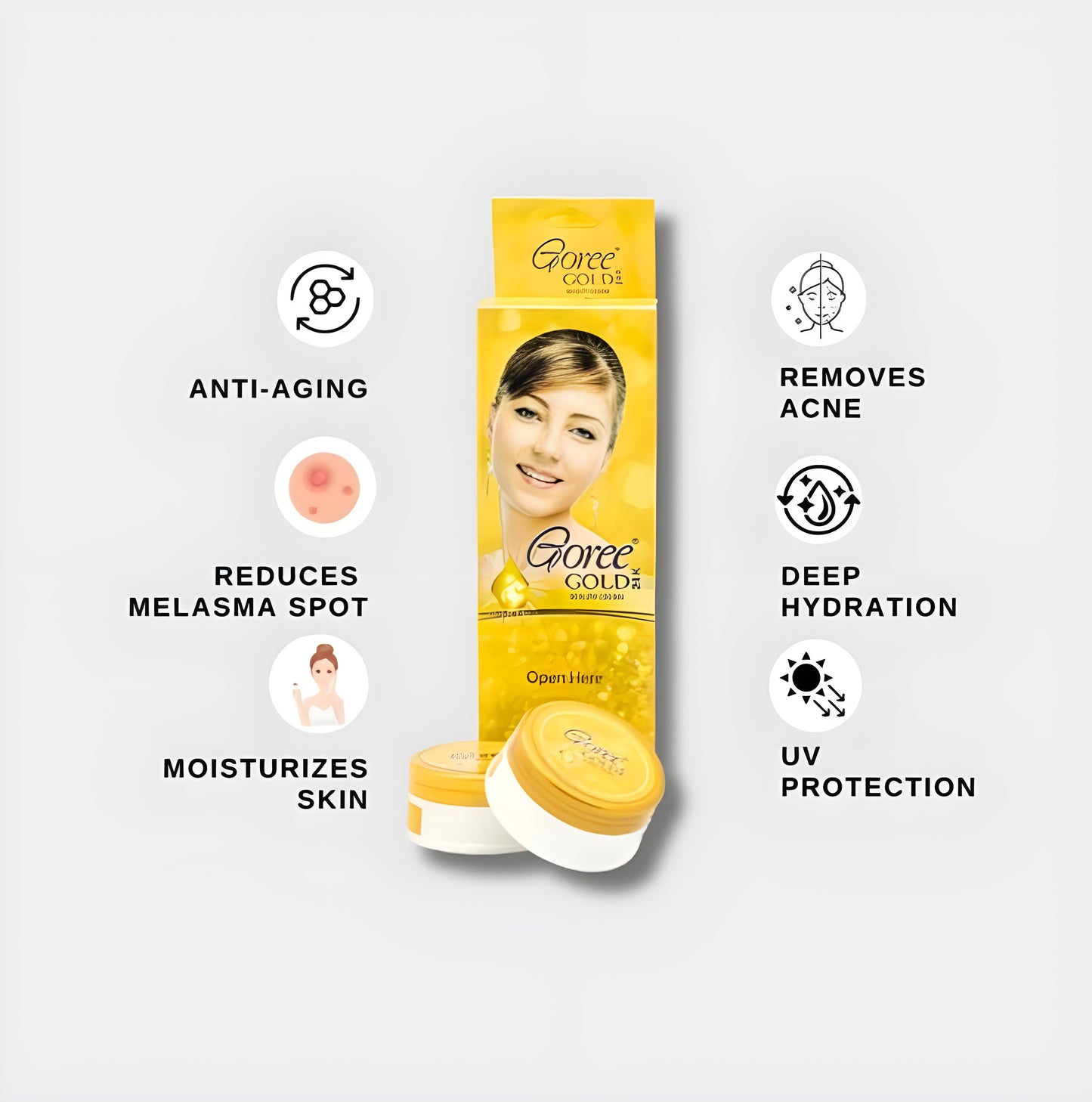Goree Gold 24k Beauty Cream, Instant Skin Glow