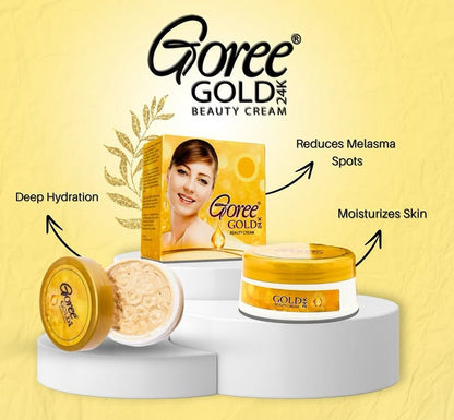 Goree Gold 24k Beauty Cream, Instant Skin Glow