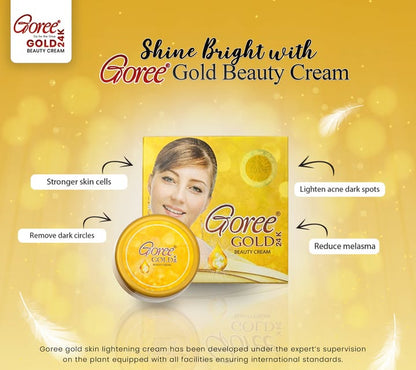 Goree Gold 24k Beauty Cream, Instant Skin Glow