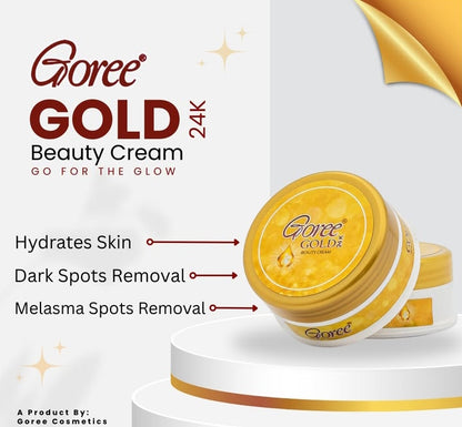 Goree Gold 24k Beauty Cream, Instant Skin Glow